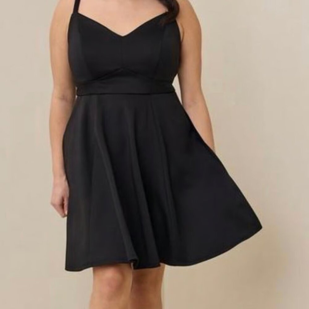 NWT Torrid Mini Scuba Dress 1X Corset Back Laceup